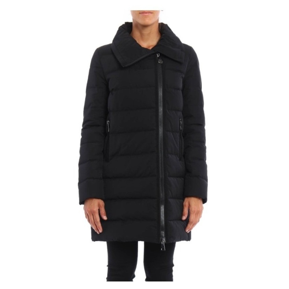 Moncler Gerboise Black Down Puffer Coat Asymmetrical Zip Size 5 US XXL